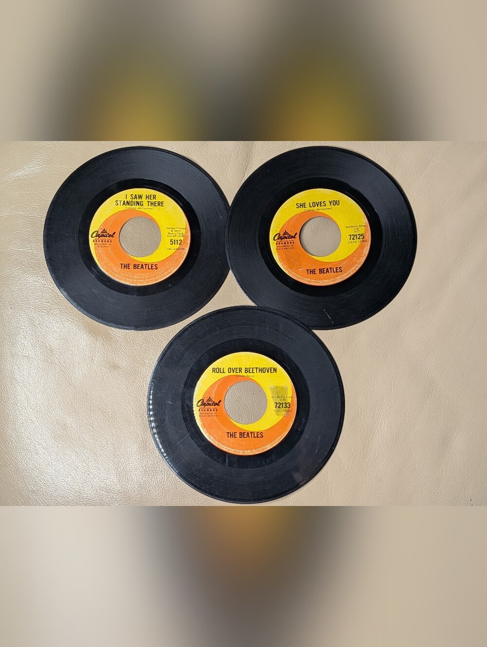 The Beatles 45 RPM Capitols Records Vinyl lot.